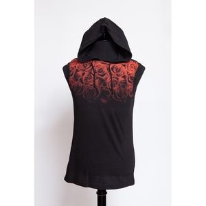 SALE Black Cotton Sleeveless Hoodie (Item No. 53)